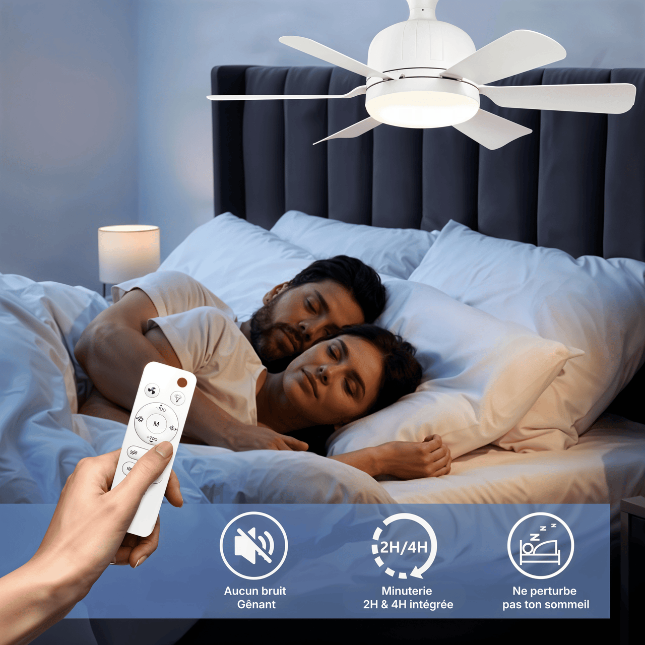Plafonnier LED Silencieux 3-en-1